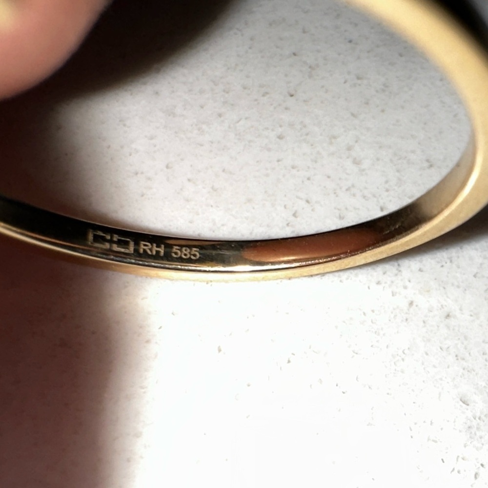 New 14K Gold Ring with Emerald and Diamonds Size 7 - Picture 10 of 11